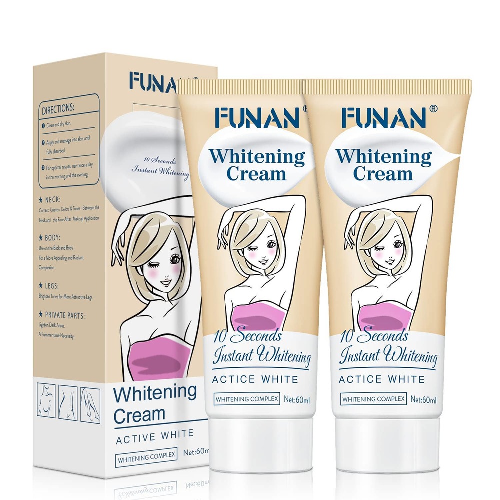 Underarm Cream 2 Pack, Body Cream for Armpit, Face, Knees, Elbows (120ml)